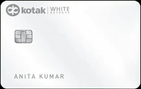 Kotak White Reserve credit card alongside other Kotak Mahindra Bank card options