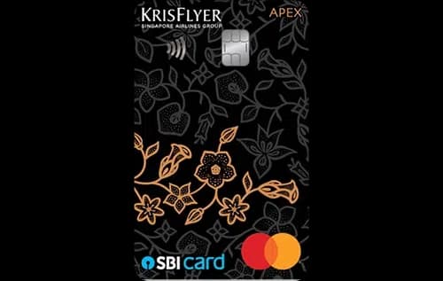 KrisFlyer SBI Card Apex next to a Singapore Airlines boarding pass