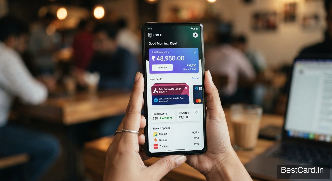 A wallet with several credit cards fanned out on a table